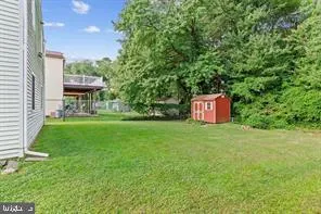 a view of a big yard with large trees