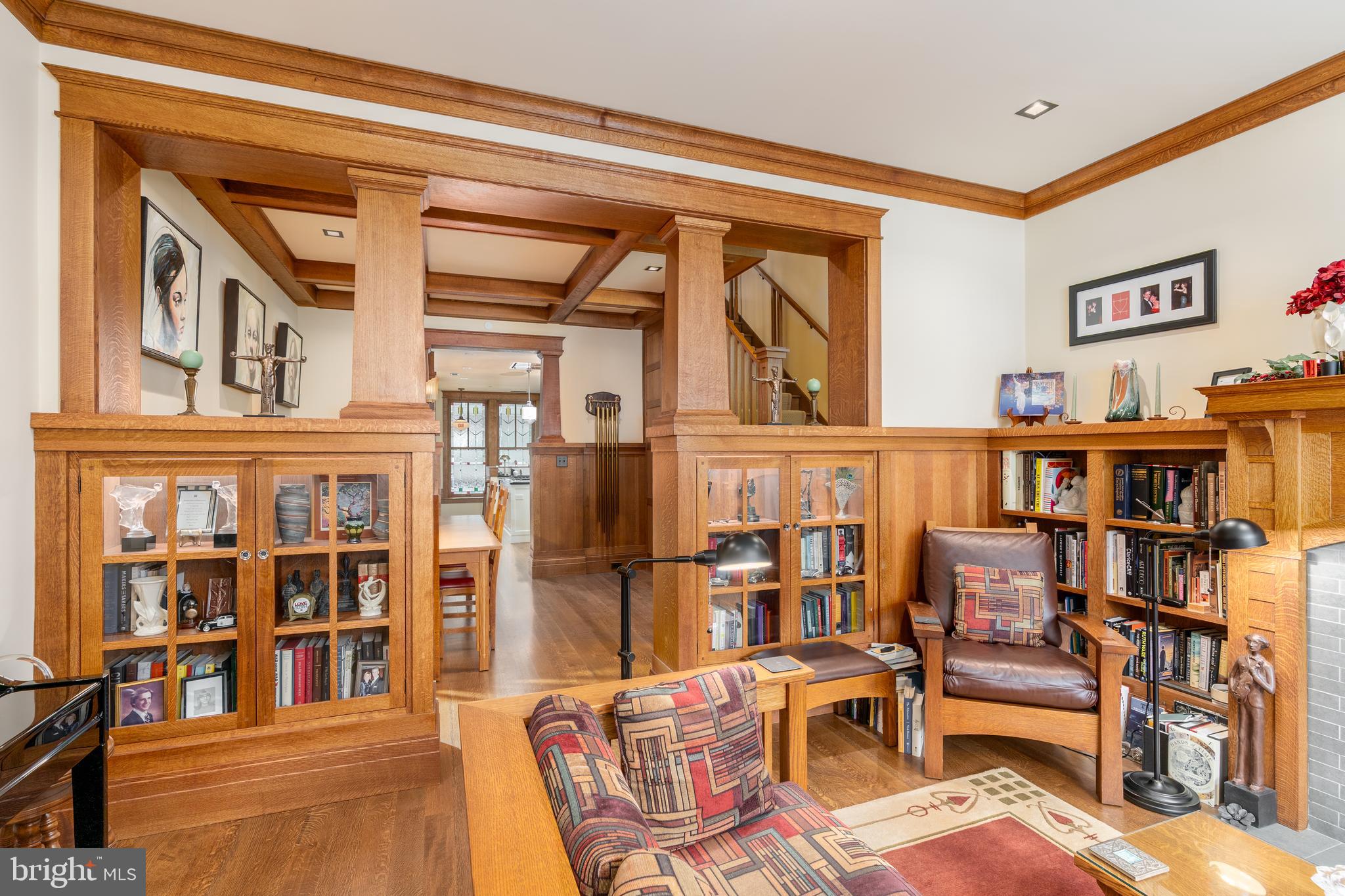 1737 Church Street Northwest Washington, DC 20036 - Photo 19 of 58 a living room filled with furniture and a book shelf