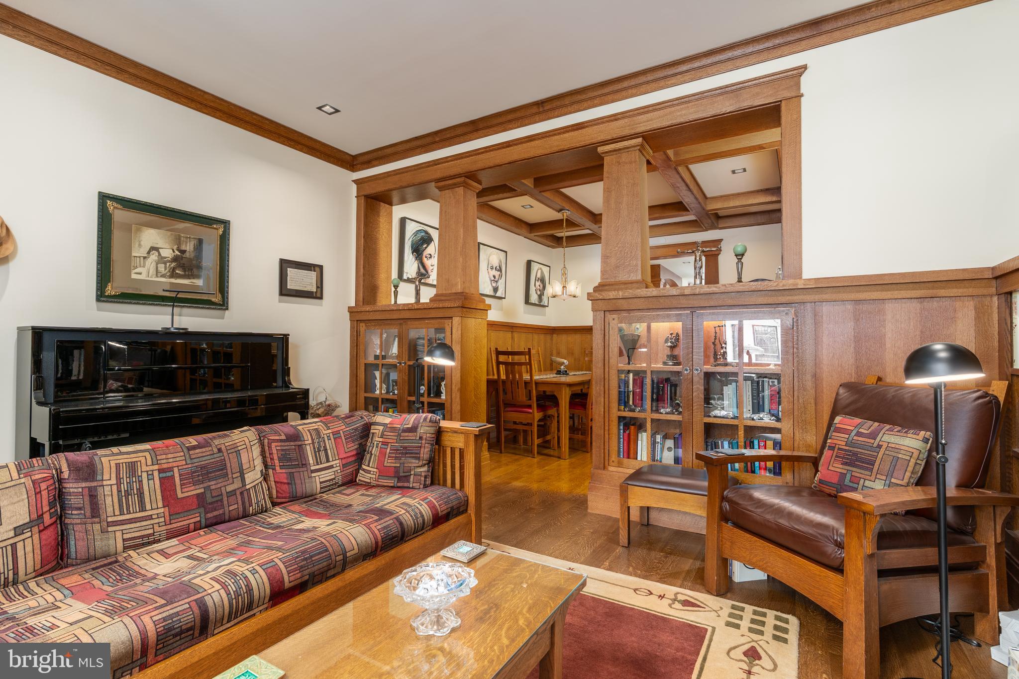 1737 Church Street Northwest Washington, DC 20036 - Photo 20 of 58 a living room with furniture a dining table and a piano
