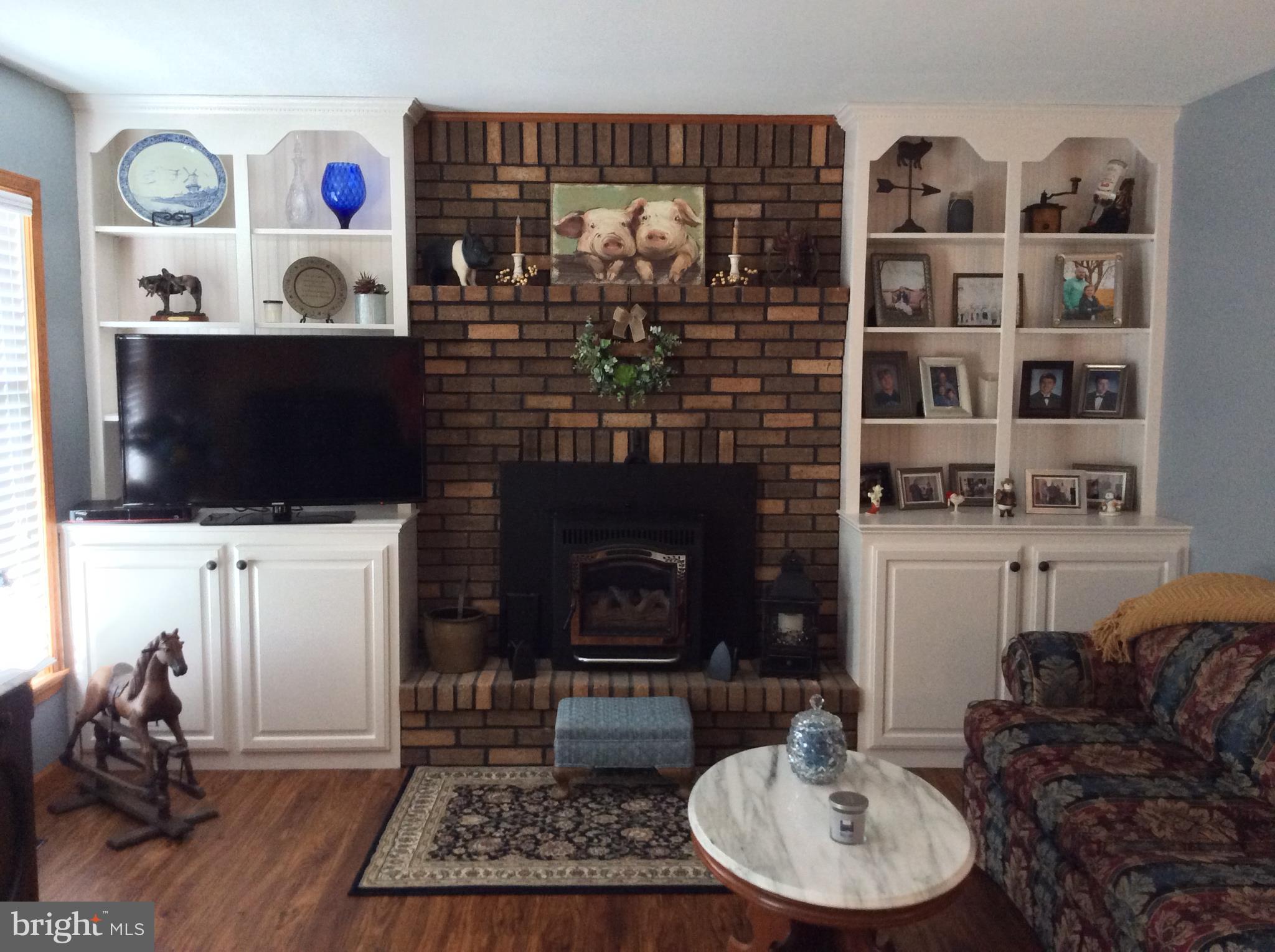 24600 Trunk Line Road Henderson, MD 21640 - Photo 23 of 42 Custom Built Ins surrounding fireplace