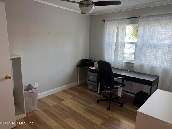 a table and chairs in a room