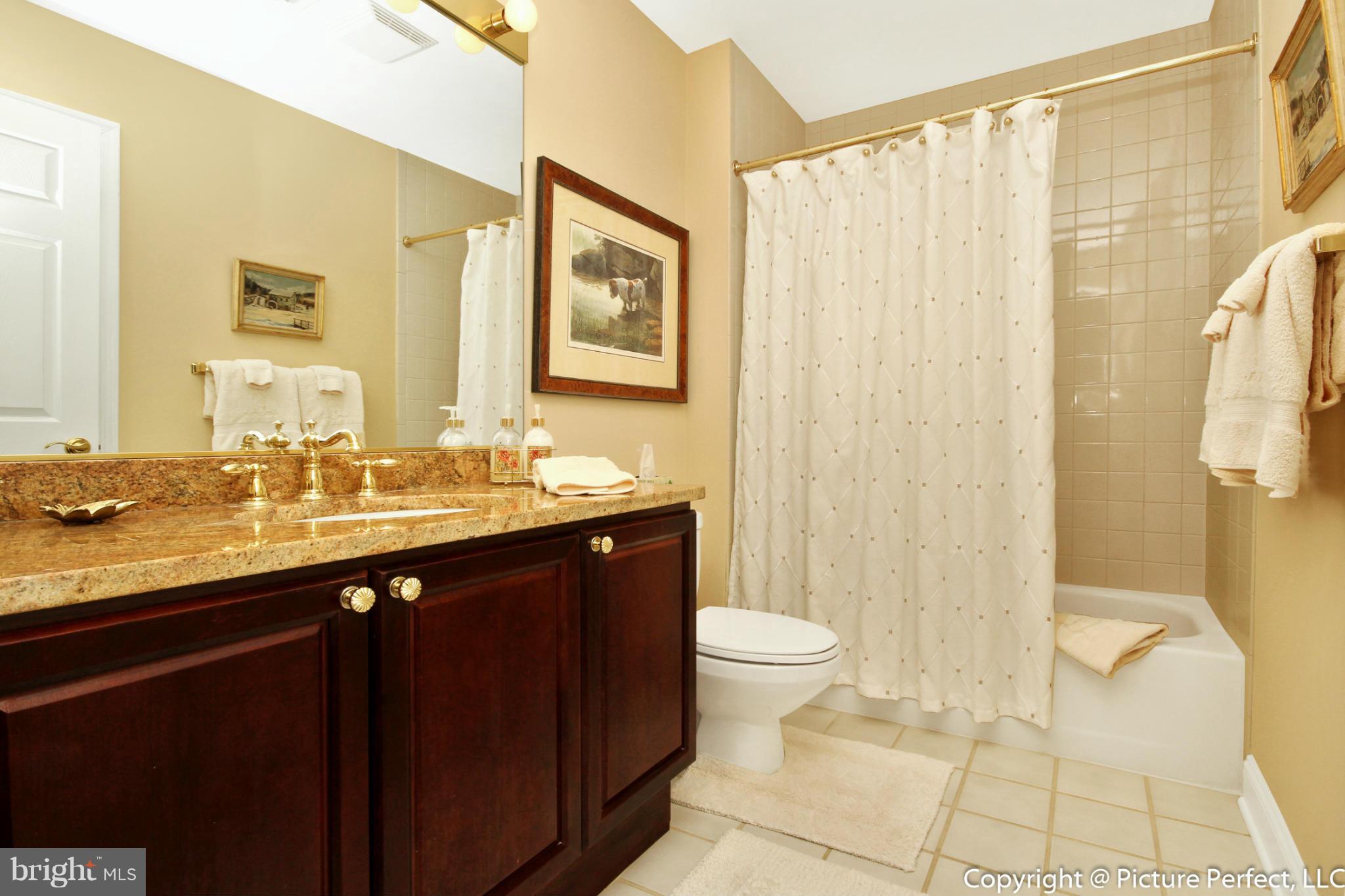 5380 Stone Road Frederick, MD 21703 - Photo 28 of 30 a bathroom with a granite countertop sink toilet and shower