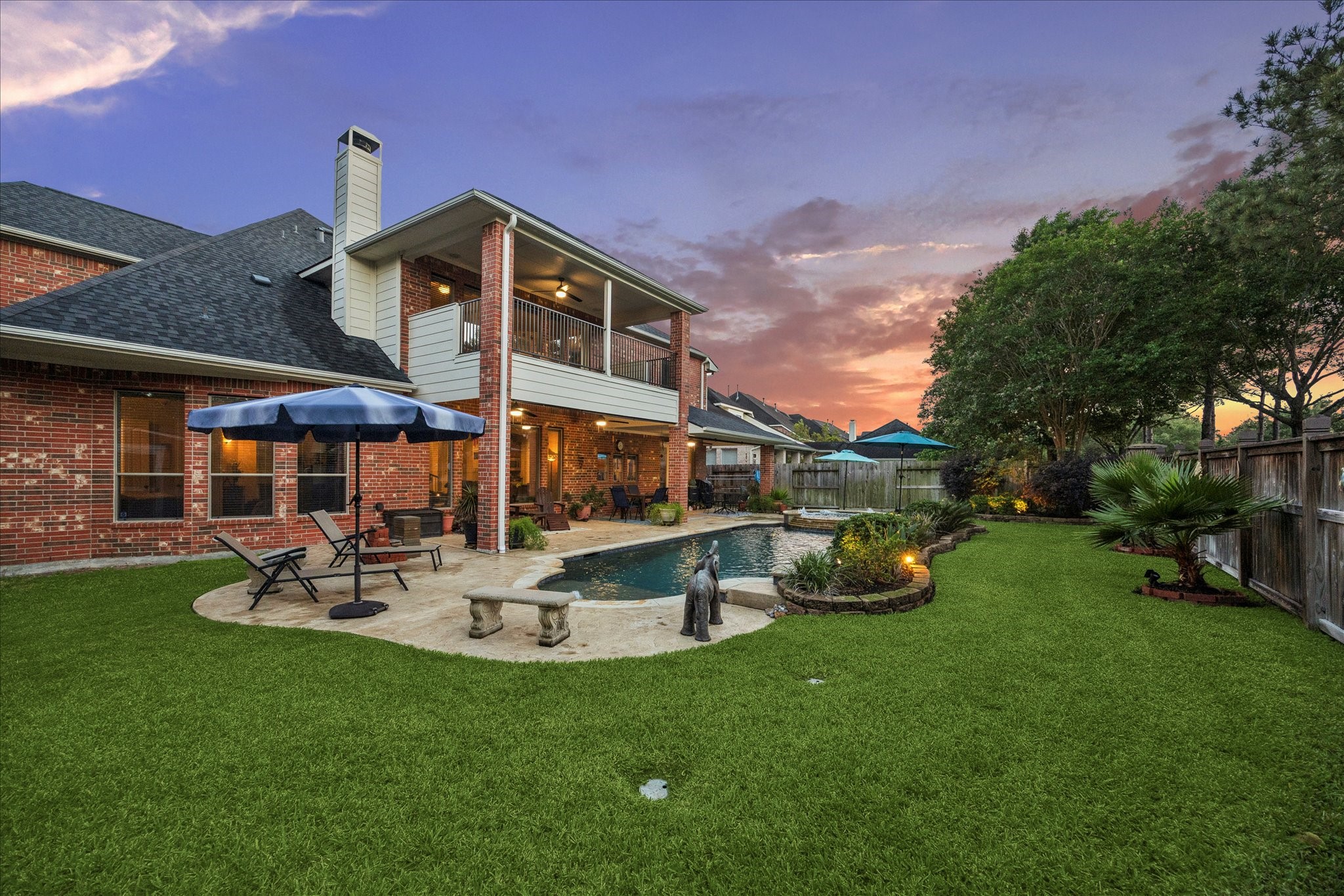 3902 Trailstone Lane Katy, TX 77494 - Photo 43 of 50 With a saltwater pool, spa, ample poolside deck, and no rear or side neighbors, this backyard delivers the kind of privacy and breathing room that is getting harder and harder to find.