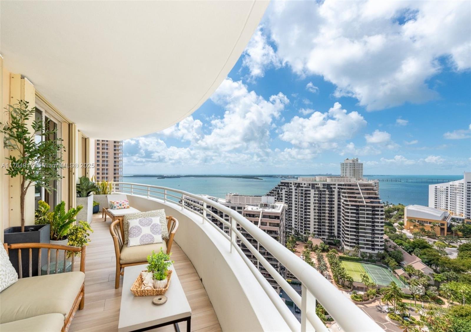 888 Brickell Key Drive, Unit 2501 Miami, FL 33131 - Photo 23 of 39 a view of balcony with furniture