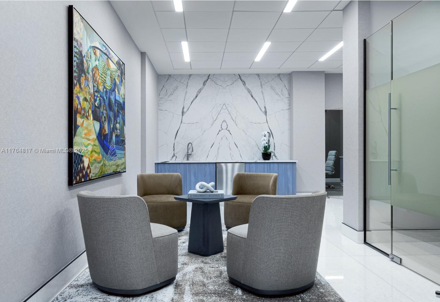 888 Brickell Key Drive, Unit 2501 Miami, FL 33131 - Photo 34 of 39 a living room with couches and a painting on the wall