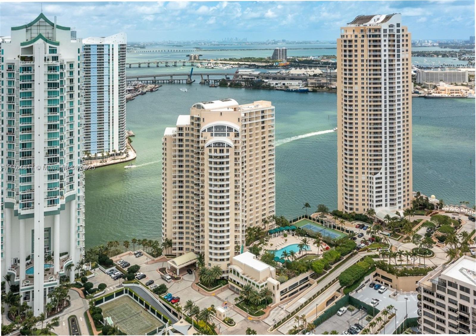 888 Brickell Key Drive, Unit 2501 Miami, FL 33131 - Photo 35 of 39 a view of a city with tall buildings