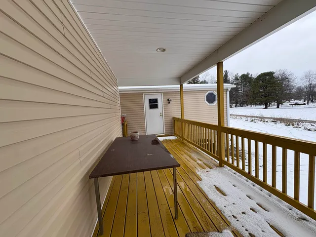 a view of balcony with a stove