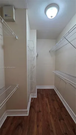 a view of room with empty racks