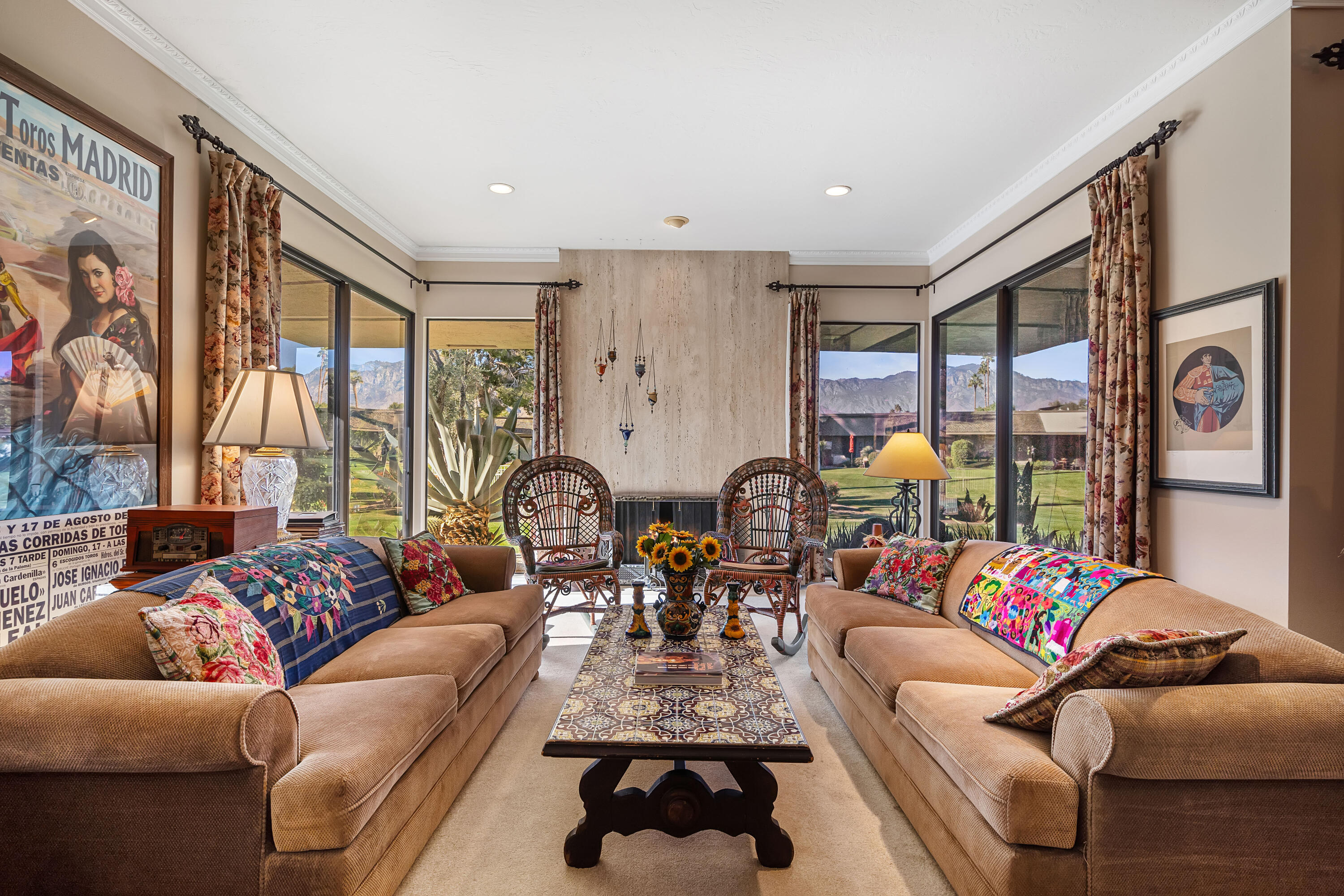 9 Swarthmore Court Rancho Mirage, CA 92270 - Photo 6 of 43 a living room with furniture and a large window