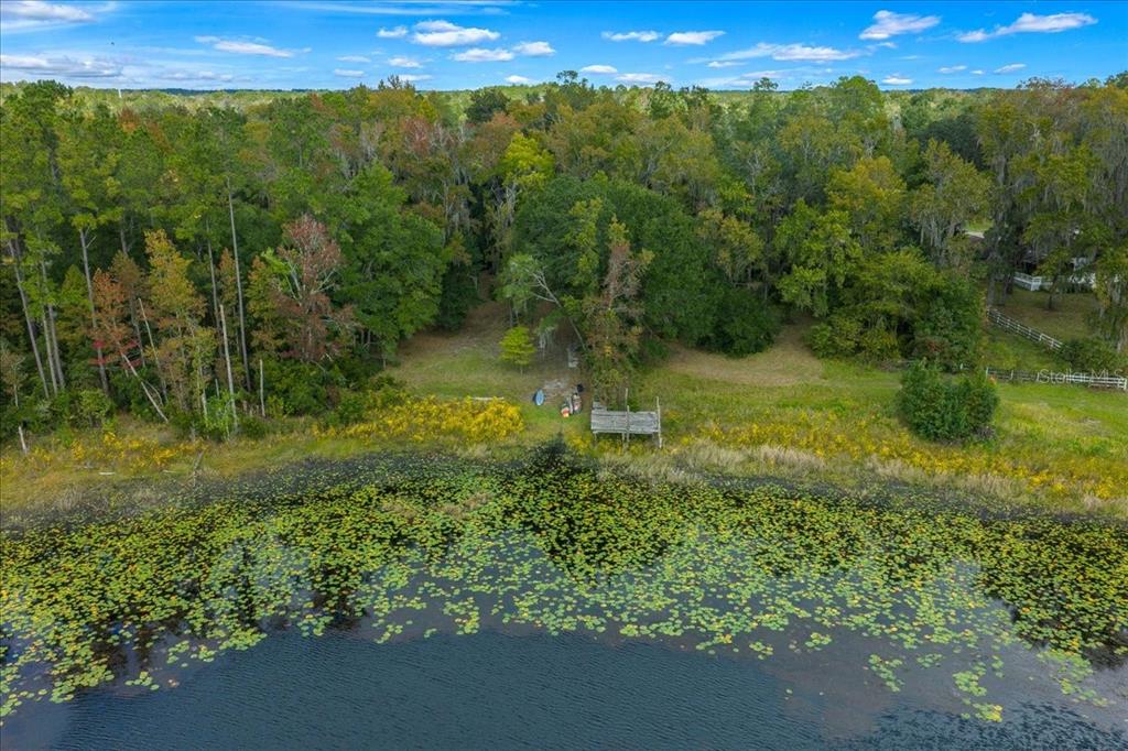 a view of a lake with a mountain
