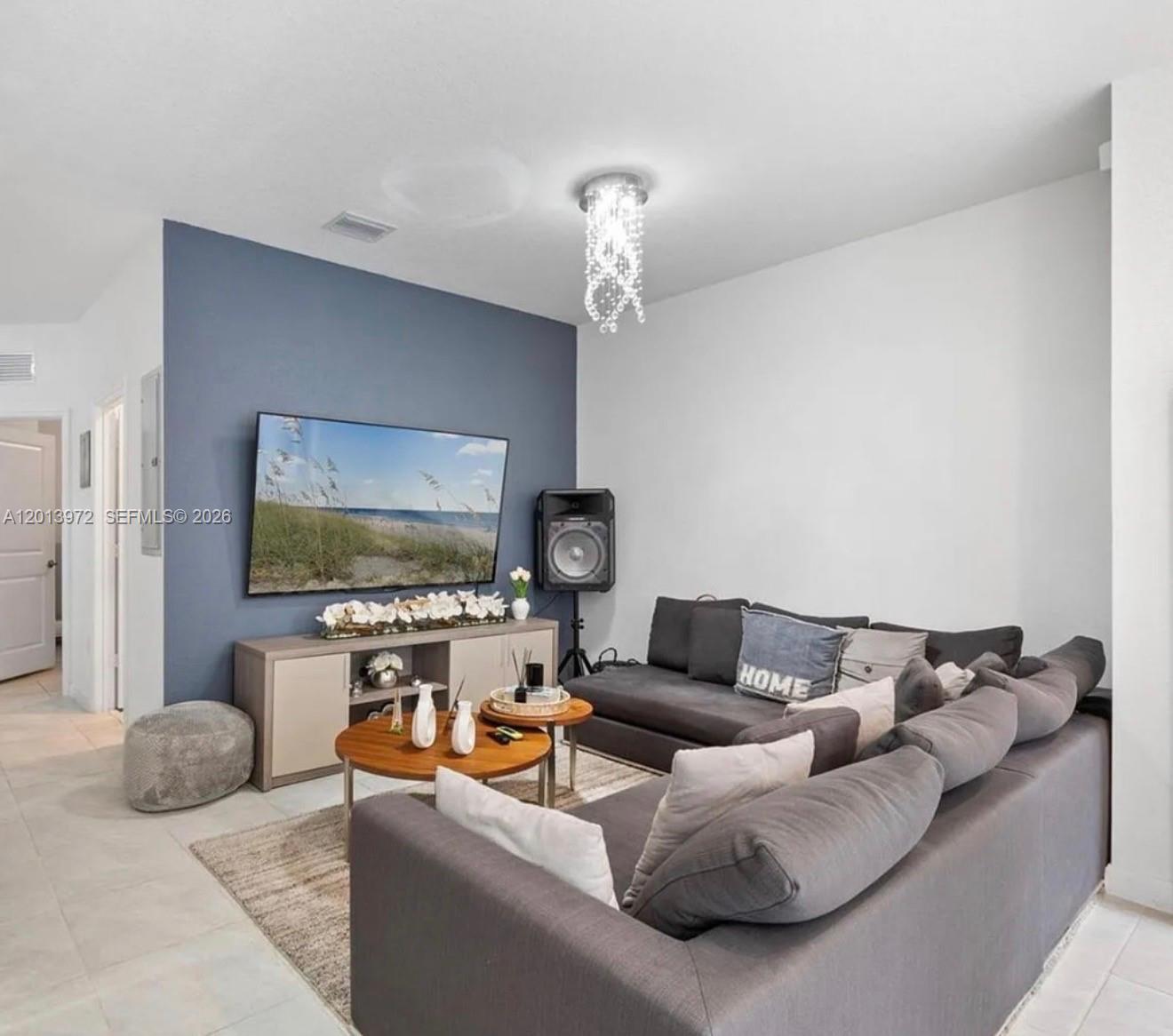 13250 Southwest 285th Street Homestead, FL 33033 - Photo 5 of 13 a living room with furniture and a flat screen tv