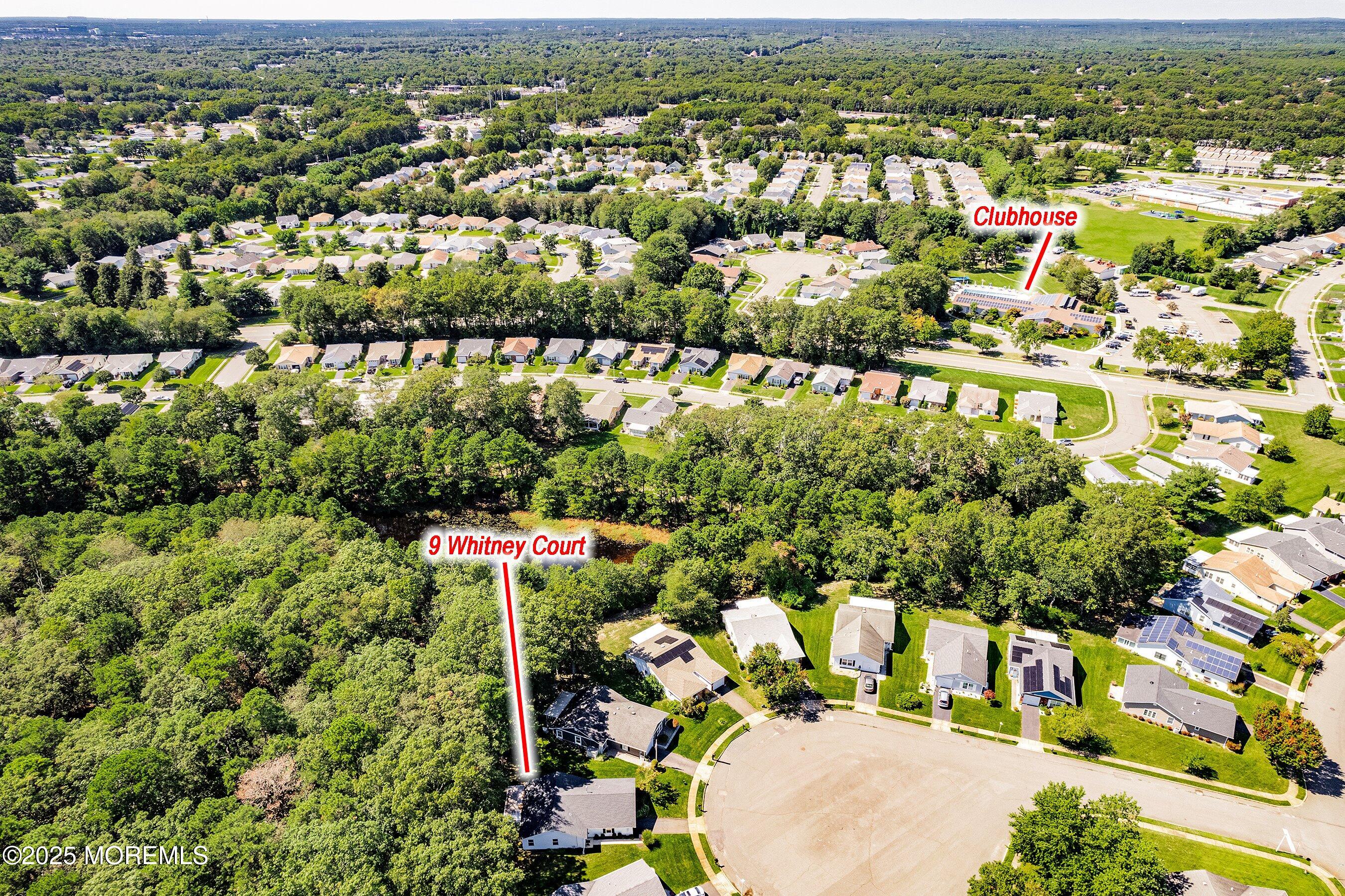 9 Whitney Court Brick, NJ 08724 - Photo 25 of 42 an aerial view of residential houses with outdoor space and trees