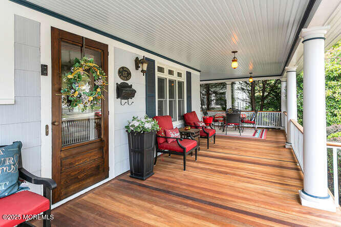 137 East Bergen Place Red Bank, NJ 07701 - Photo 32 of 40 a outdoor living space with furniture and garden view