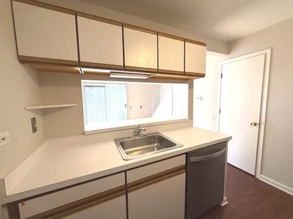 a utility room with a window