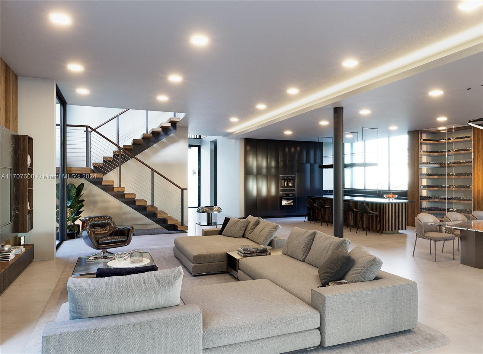 707 Northeast 76th Street Miami, FL 33138 - Photo 5 of 10 a living room with furniture and a flat screen tv