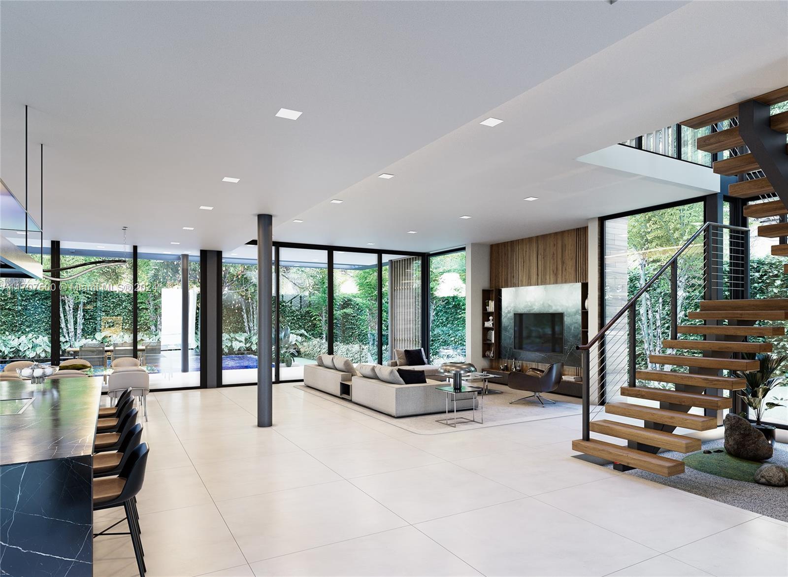 707 Northeast 76th Street Miami, FL 33138 - Photo 6 of 10 a view of a room with gym equipment and large windows