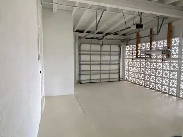 a view of a garage