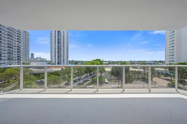 a view of a lake from a balcony