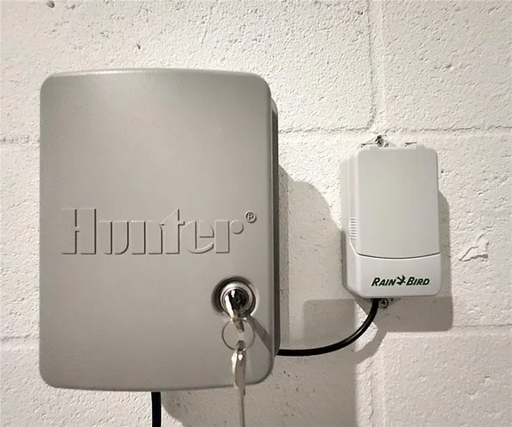 a view of barbeque area with garden