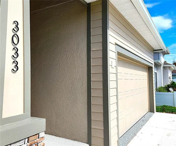 a view of a door and an outdoor space