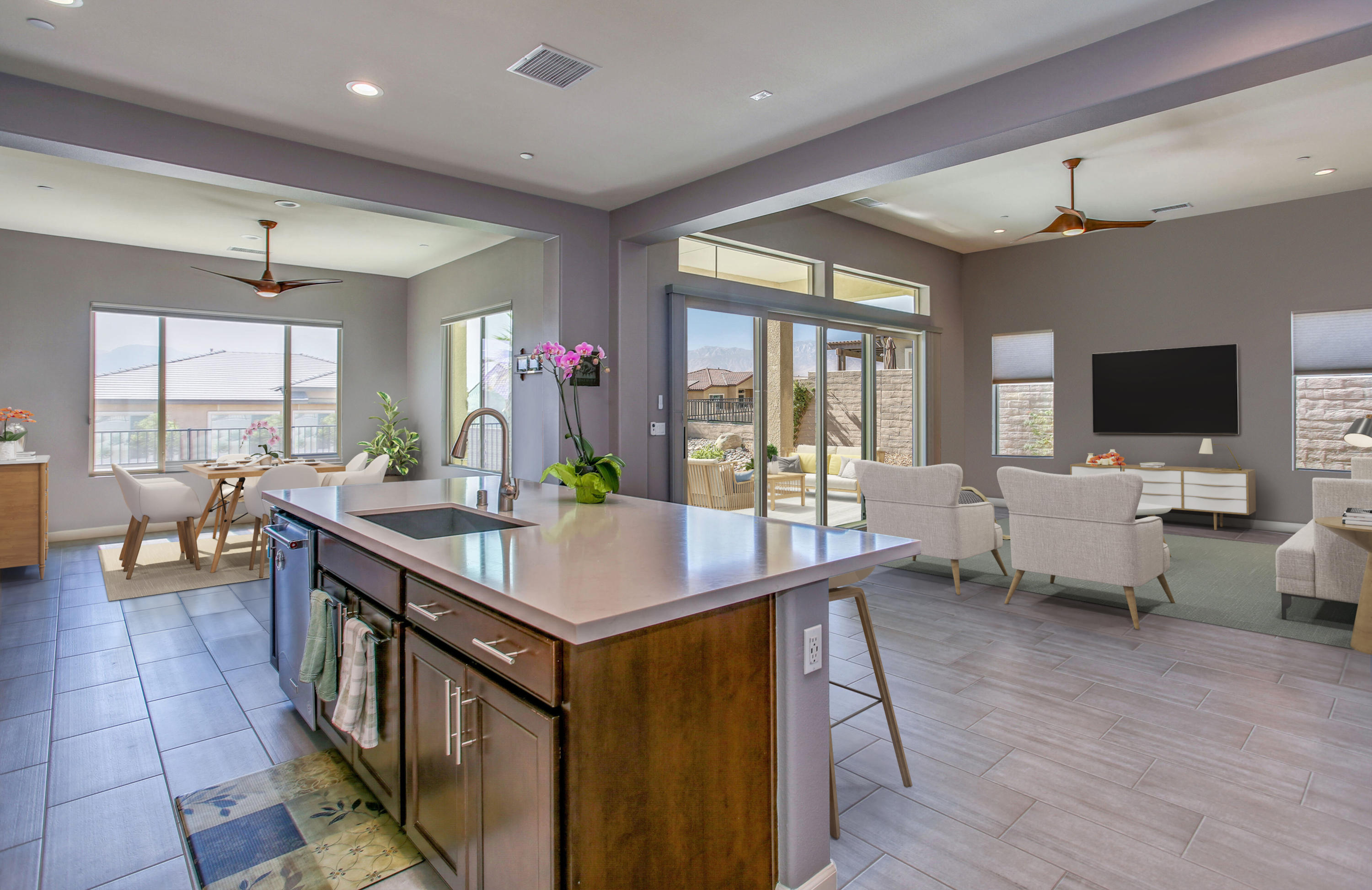21 Riesling Rancho Mirage, CA 92270 - Photo 1 of 53 a kitchen with stainless steel appliances granite countertop sink stove and wooden floor