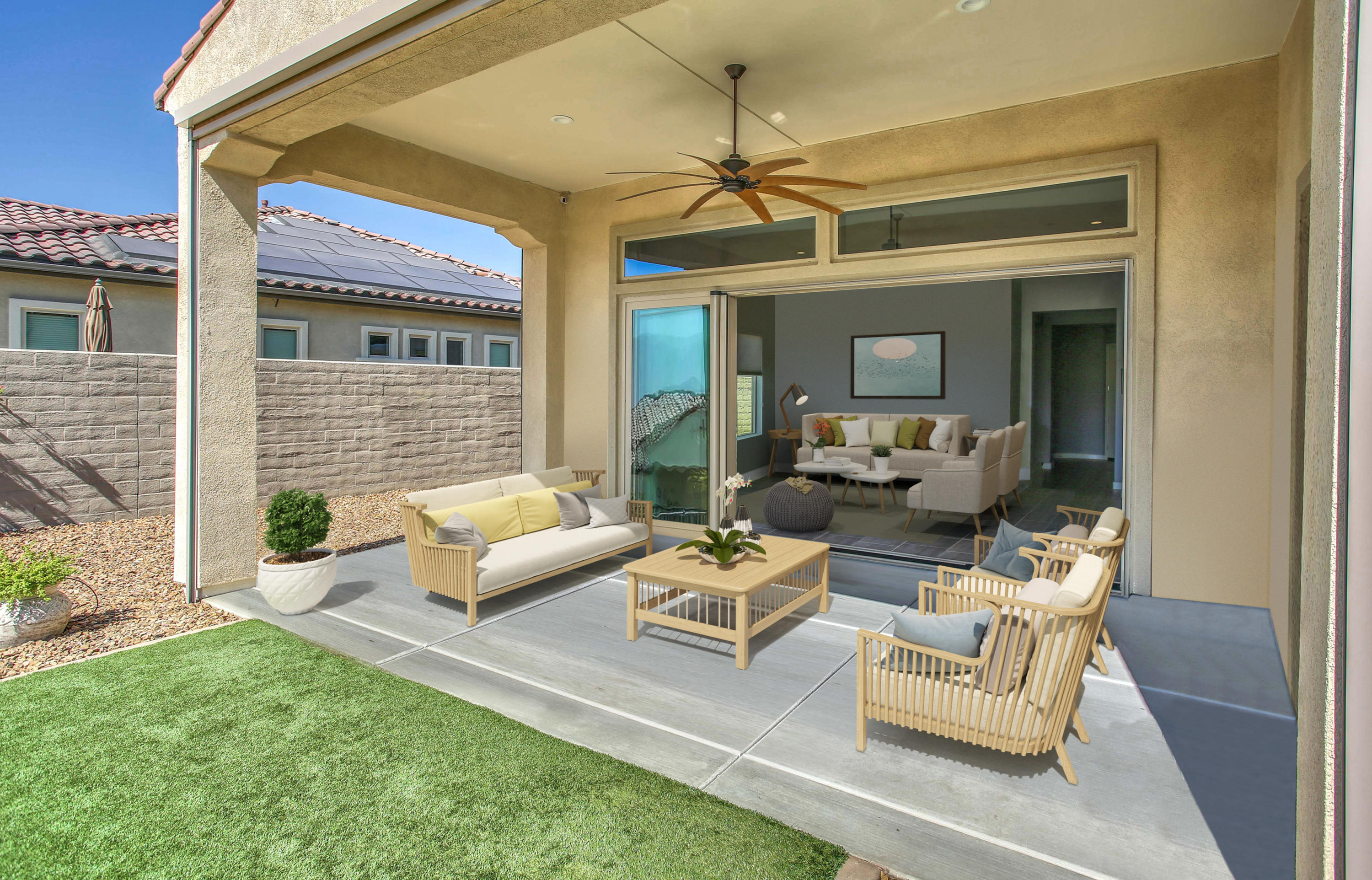 21 Riesling Rancho Mirage, CA 92270 - Photo 4 of 53 a building outdoor space with patio furniture and potted plants
