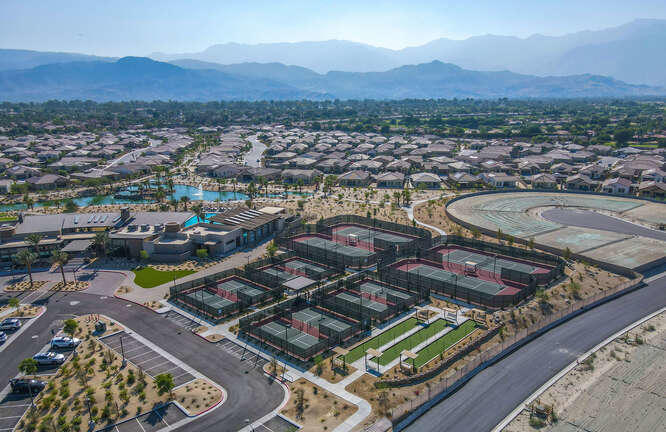 21 Riesling Rancho Mirage, CA 92270 - Photo 43 of 53 an aerial view of a house with a garden