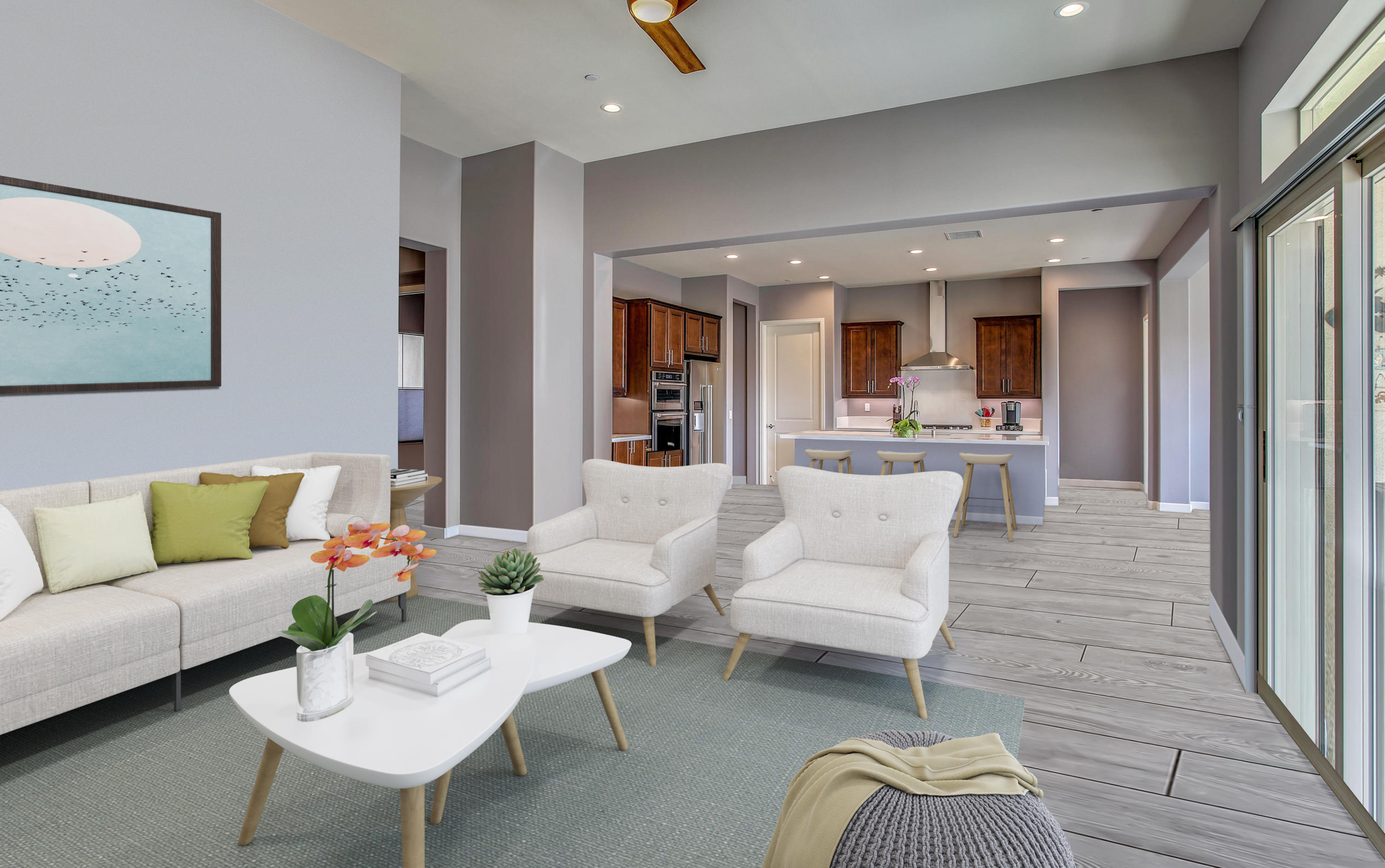 21 Riesling Rancho Mirage, CA 92270 - Photo 6 of 53 a living room with furniture and a wooden floor