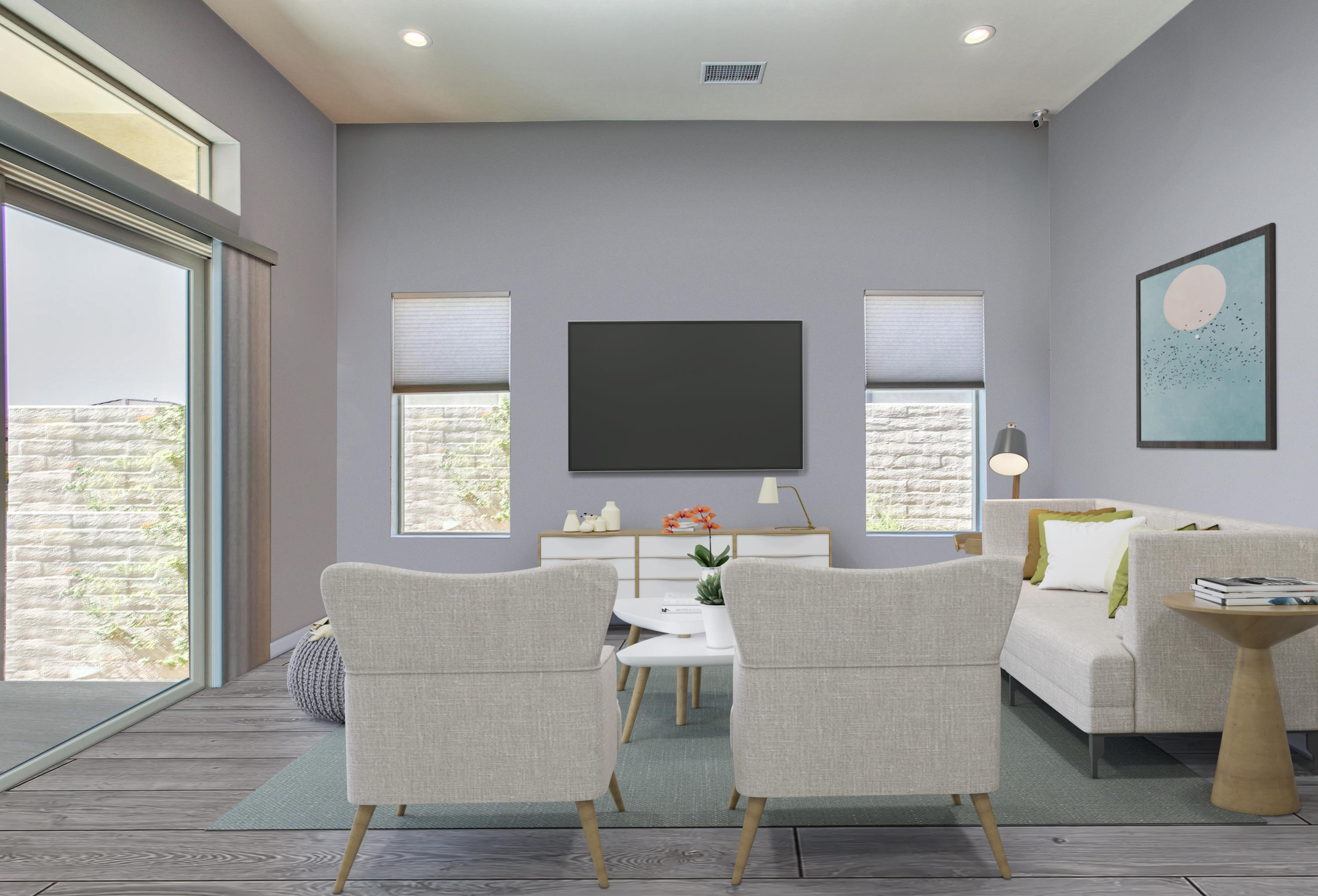 21 Riesling Rancho Mirage, CA 92270 - Photo 10 of 53 a living room with couches and a flat screen tv
