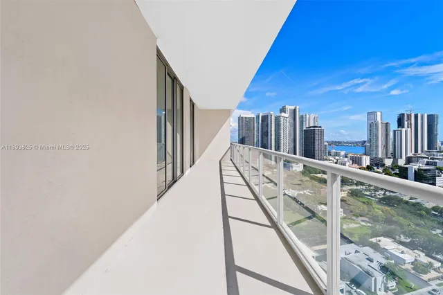 a view of balcony with city view