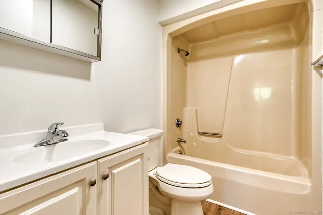 a bathroom with a sink a toilet and a bathtub