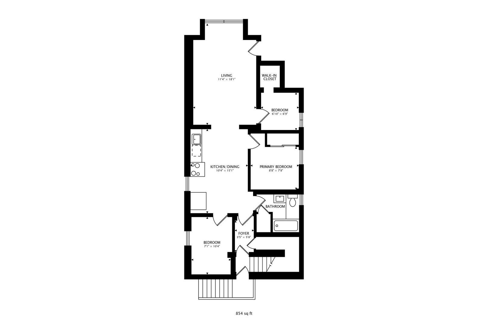 1845 North Albany Avenue, Unit 1 Chicago, IL 60647 - Photo 24 of 24 a picture of a floor plan