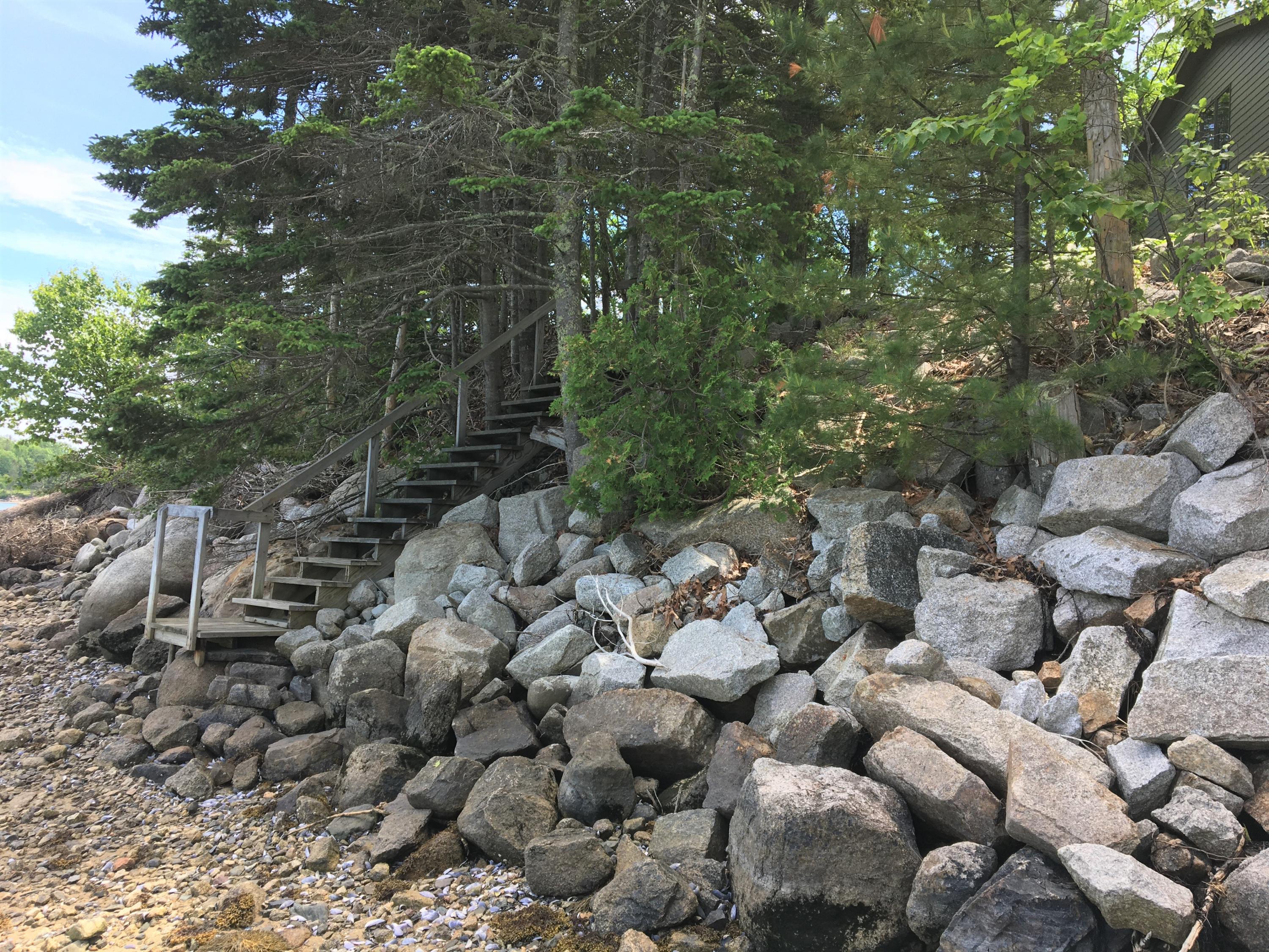28 Middle Cove Road Sargentville, ME 04673 - Photo 7 of 51 BE Stairs to the cove
