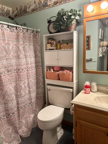 a bathroom with a sink and a toilet