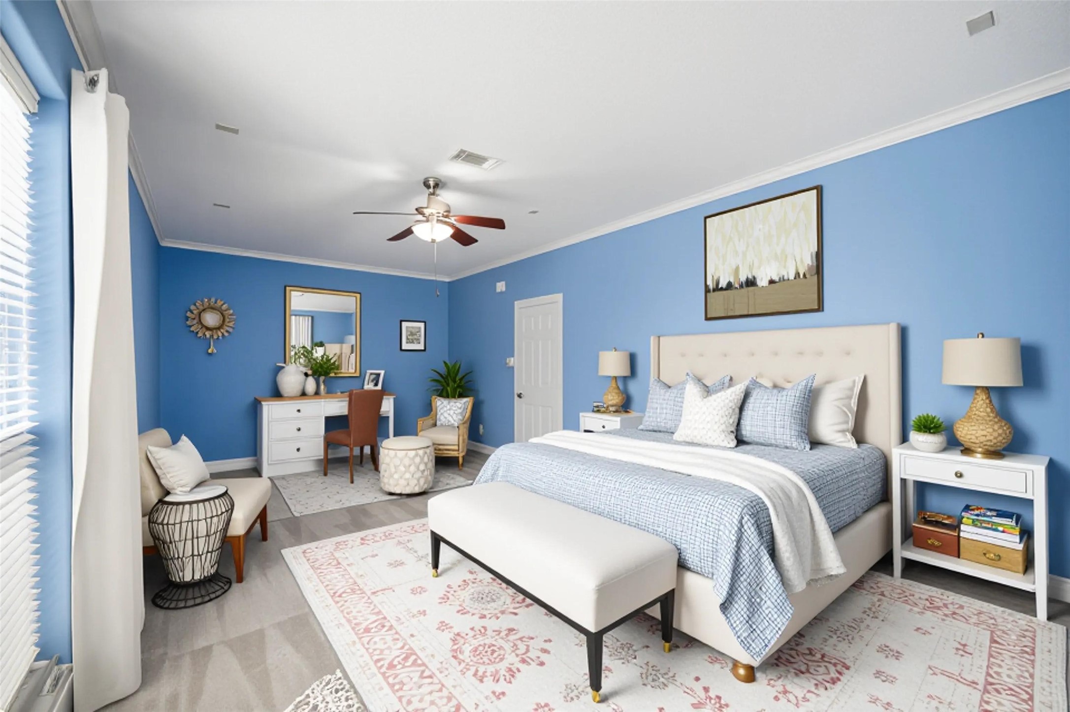 1316 Cleburne Street, Unit B Houston, TX 77004 - Photo 3 of 30 a bedroom with bed and a chandelier