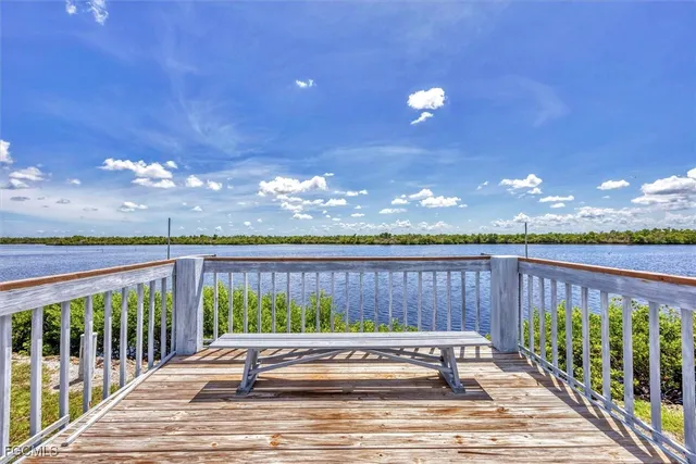 a view of a balcony with a swing