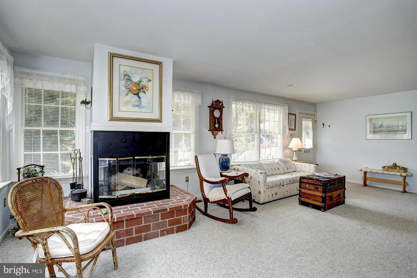 405 Sumner Road Annapolis, MD 21401 - Photo 5 of 30 Living Room With Wood Burning Fireplace