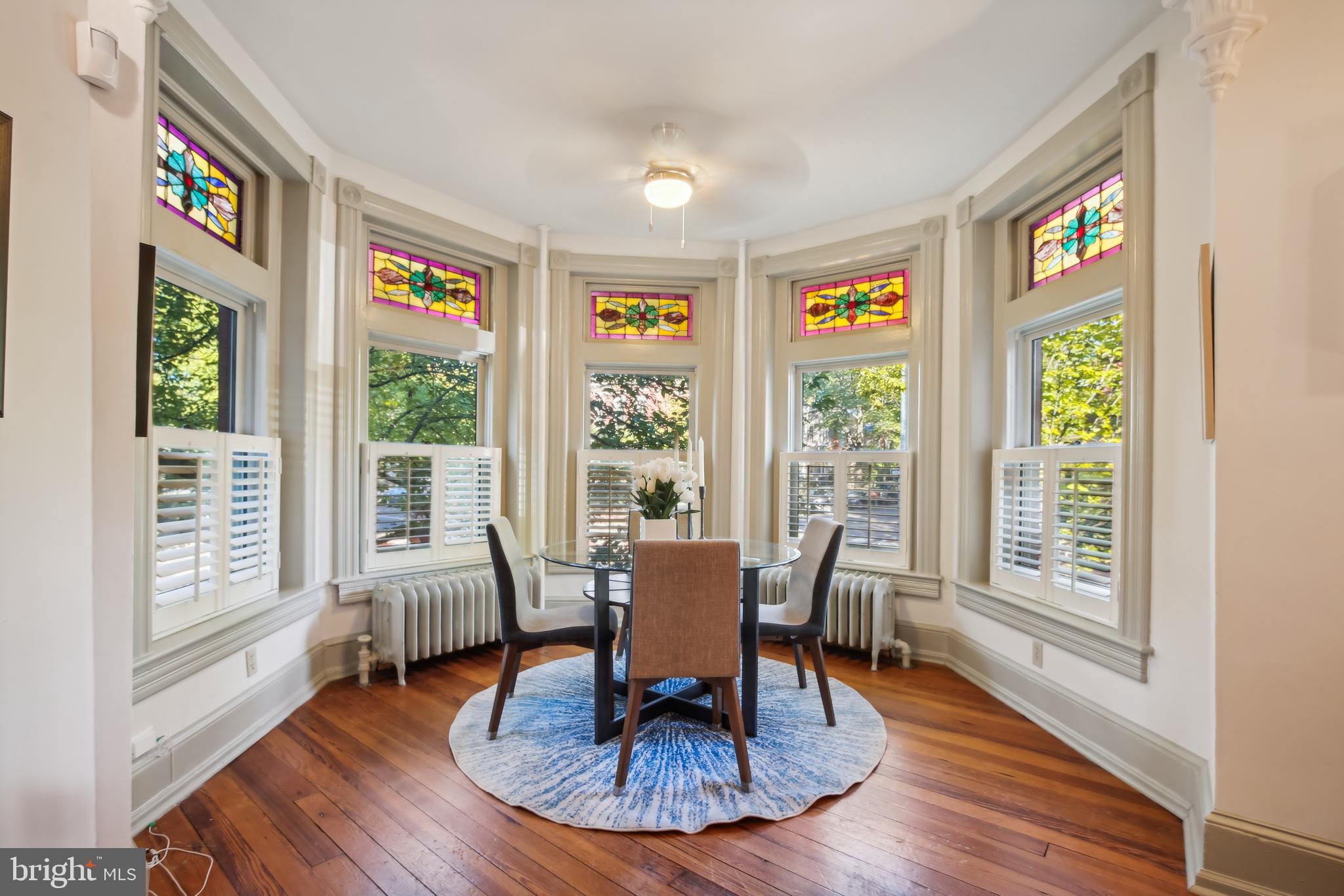 200 10th Street Southeast Washington, DC 20003 - Photo 5 of 34 Dining room and stained glass windows