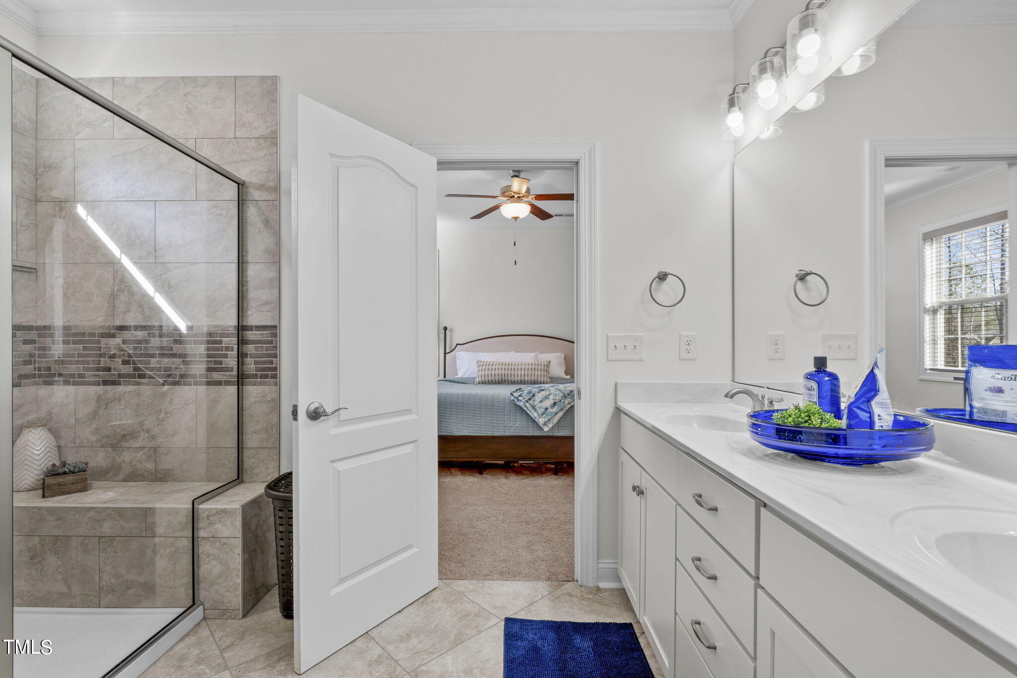 9716 Chris Drive Raleigh, NC 27603 - Photo 35 of 41 Nice view from bathroom into master suite
