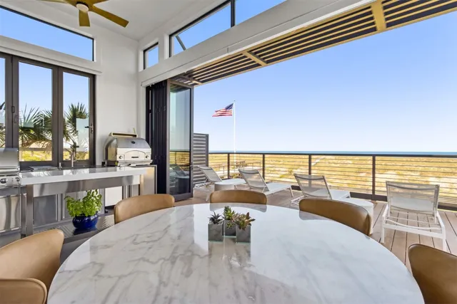 a outdoor living space with patio furniture