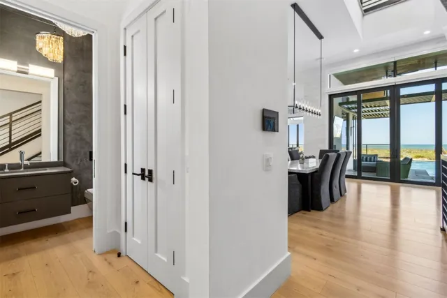 a bathroom with a bathtub and a sink