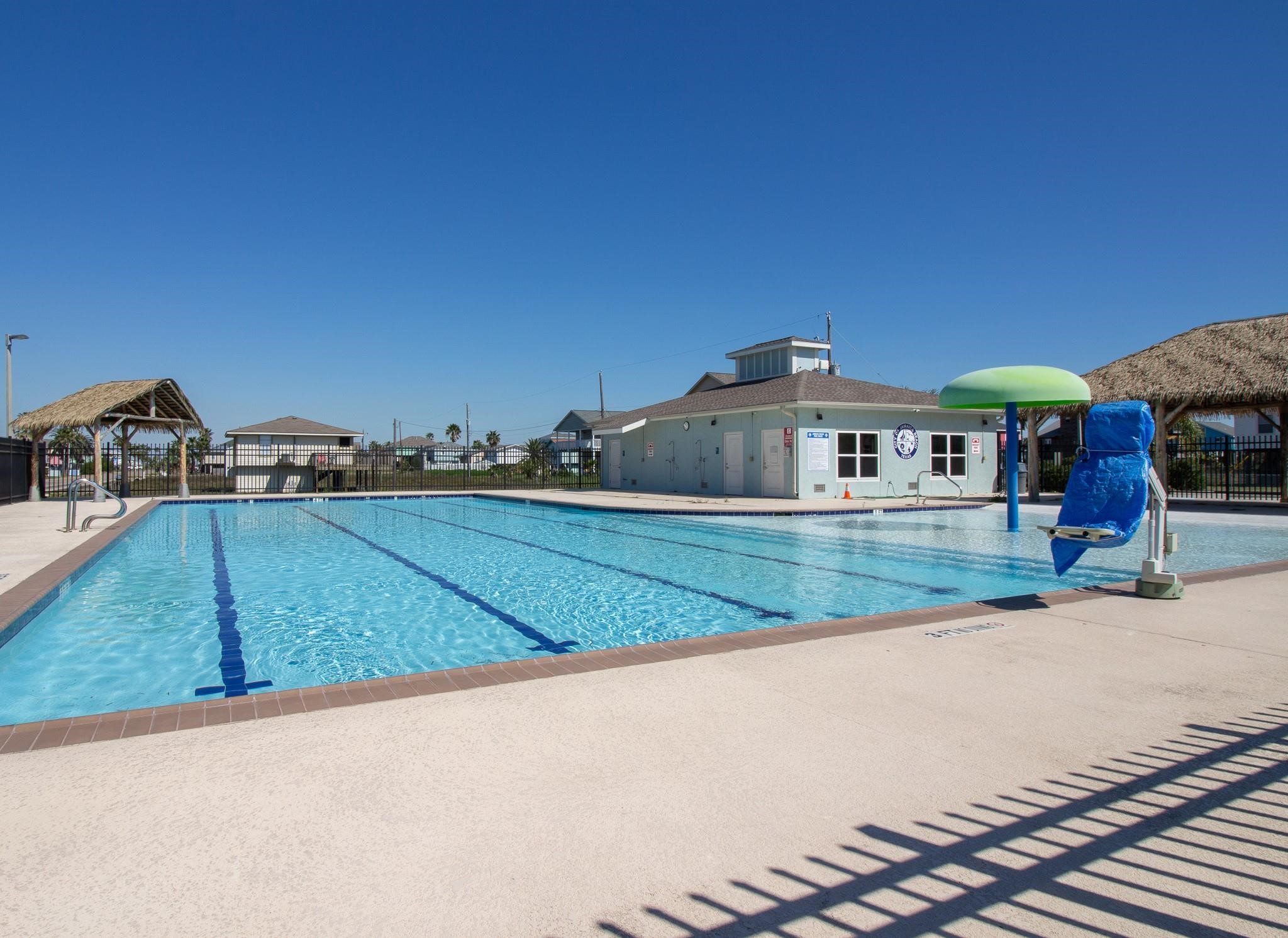16634 Jamaica Beach Road Galveston, TX 77554 - Photo 47 of 47 a view of a house with a swimming pool