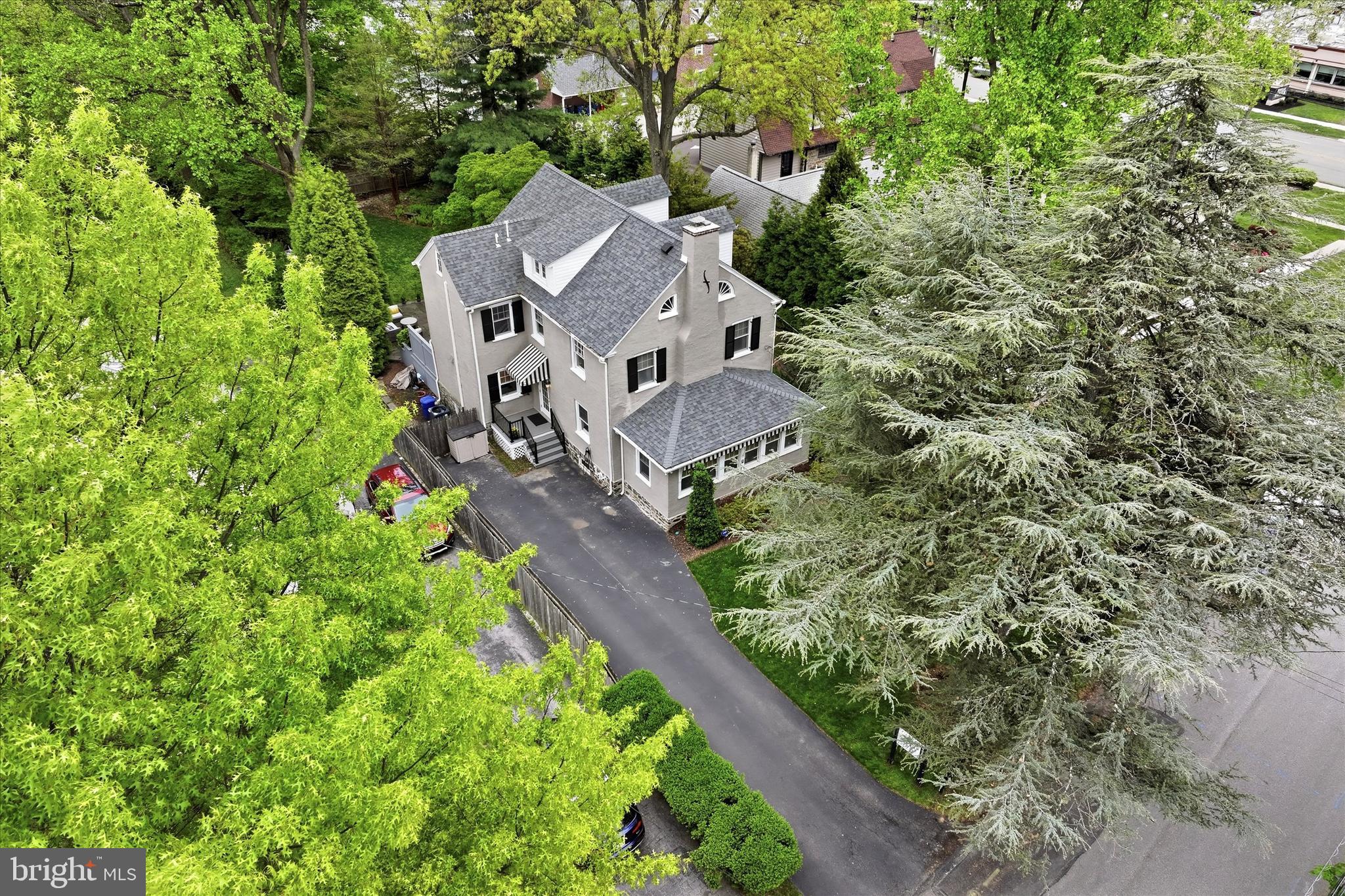 7 Farm Road Wayne, PA 19087 - Photo 52 of 65 an aerial view of a house with a yard