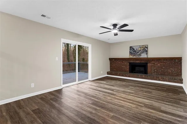 an empty room with a window