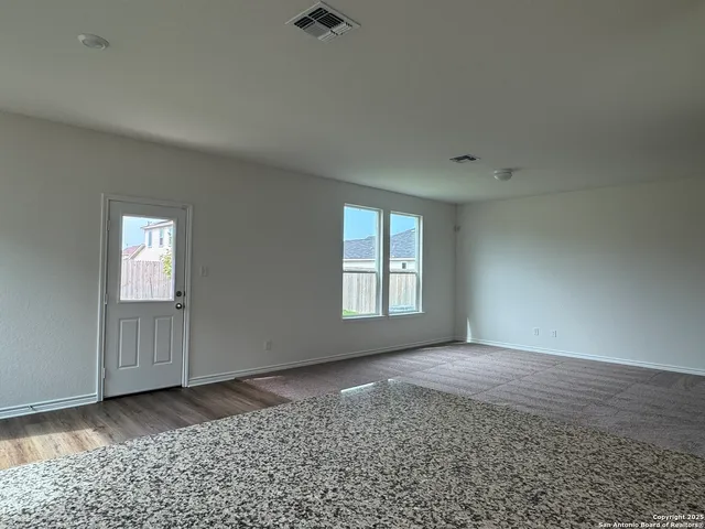 a view of a livingroom with a window