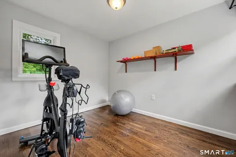 a view of entryway with wooden floor
