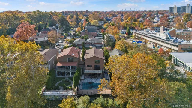 an aerial view of multiple house