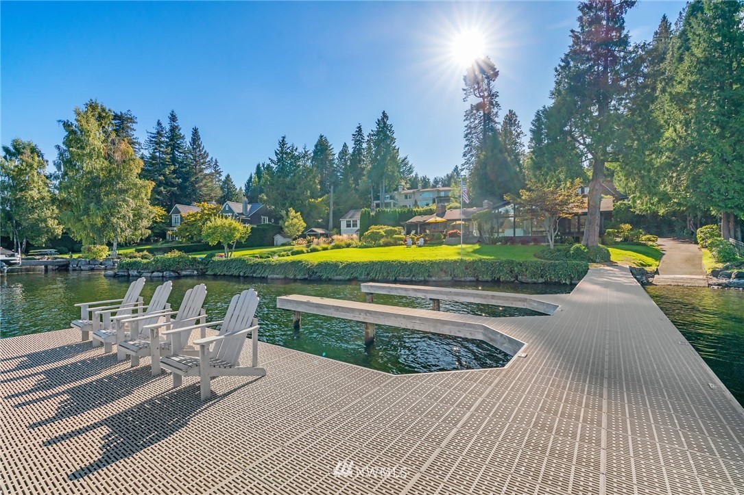 3436 Evergreen Point Road Medina, WA 98039 - Photo 15 of 16 a view of a lake with a house swimming pool and outdoor space