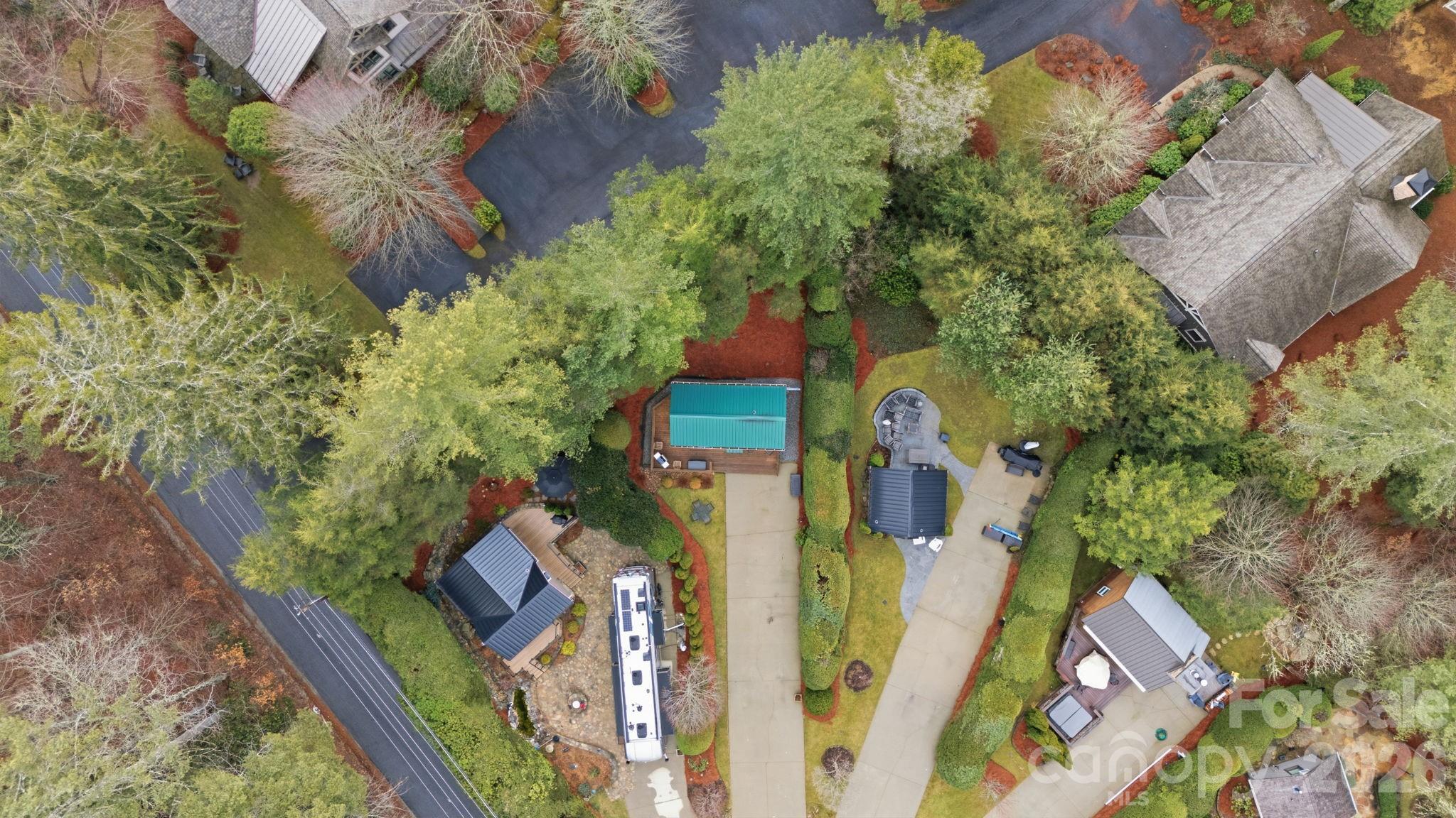 37 Coach Club Highlands, NC 28741 - Photo 4 of 37 an aerial view of residential house with outdoor space and trees all around