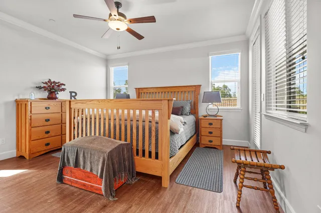 a workspace with furniture and a window